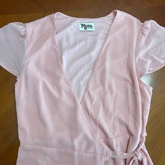 SMYM Noelle Wrap Dress in Rosebud Chiffon NWOT - Picture 2 of 4